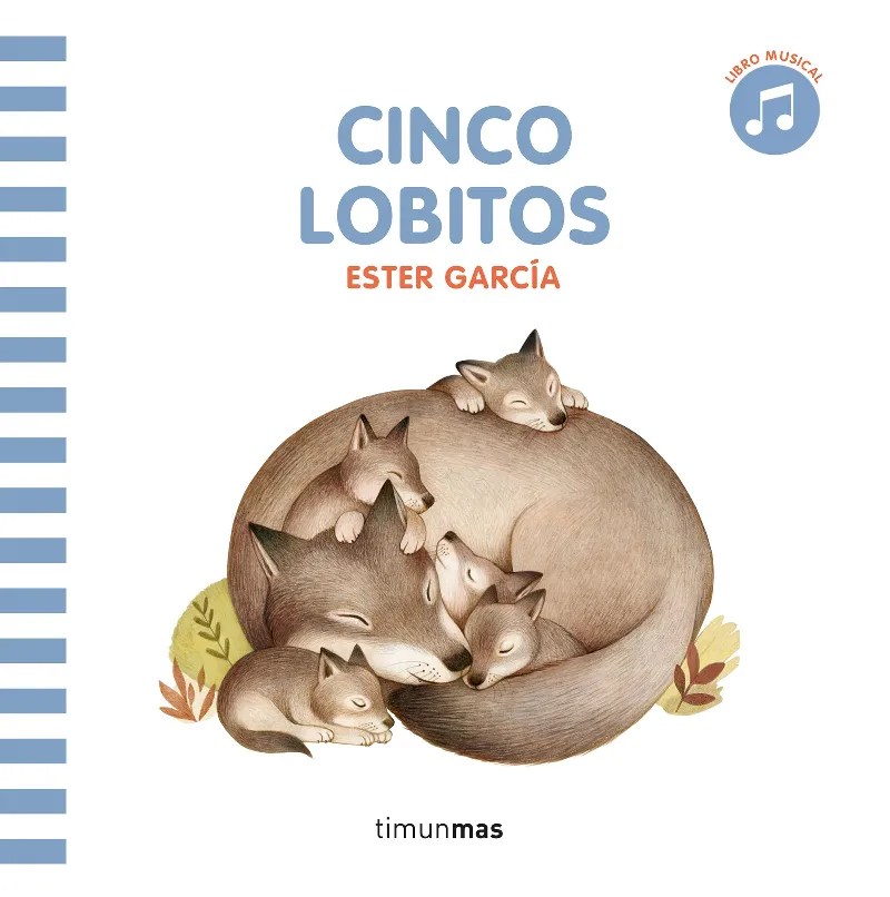 Cinco lobitos. Libro con sonido