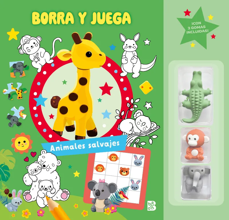BORRA Y JUEGA - ANIMALES SALVAJES