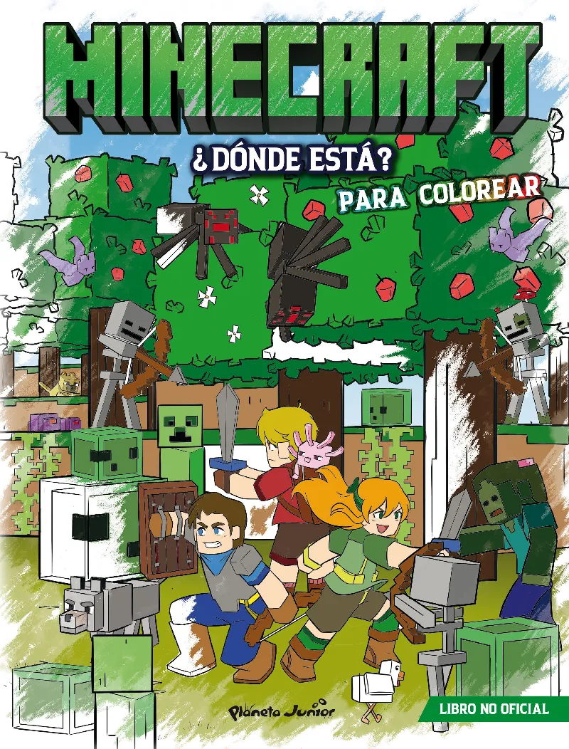 MINECRAFT. ¿DÓNDE ESTÁ? PARA COLOREAR