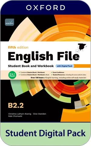 ENGLISH FILE B2.2 SB + WB WITHOUT KEY KEY 5ED