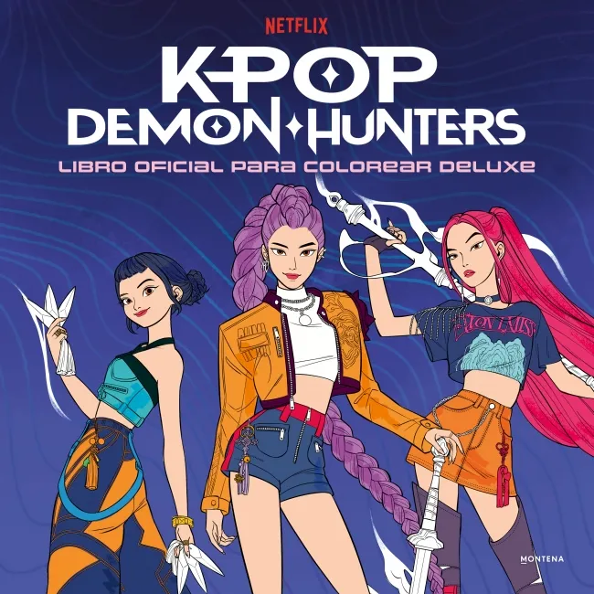 KPop Demon Hunters - Libro oficial para colorear deluxe