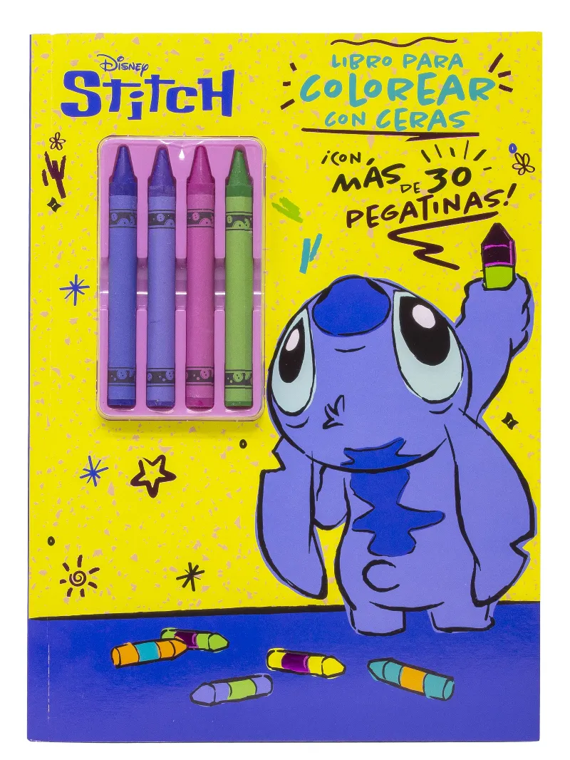 STITCH. LIBRO PARA COLOREAR CON CERAS