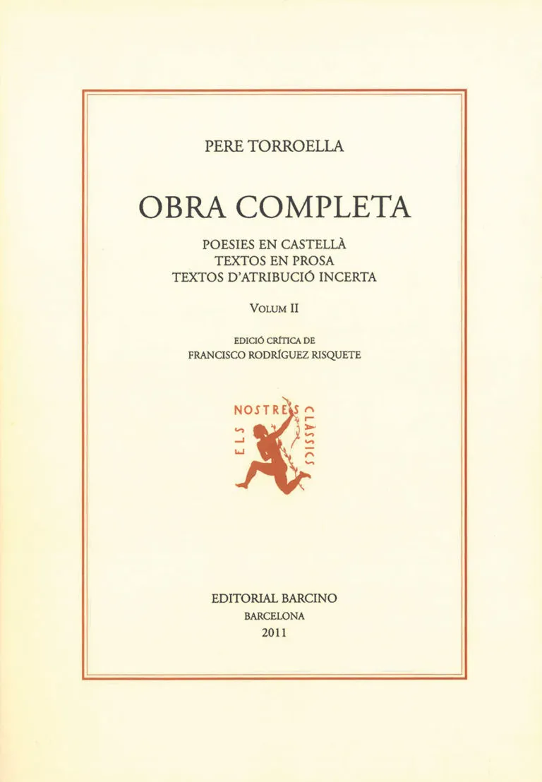 OBRA COMPLETA VOLUM II PERE TORROELLA