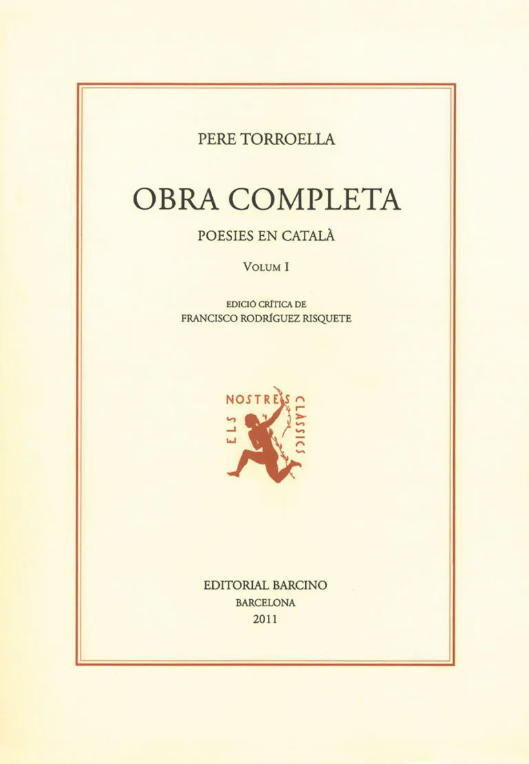 OBRA COMPLETA VOLUM I PERE TORROELLA