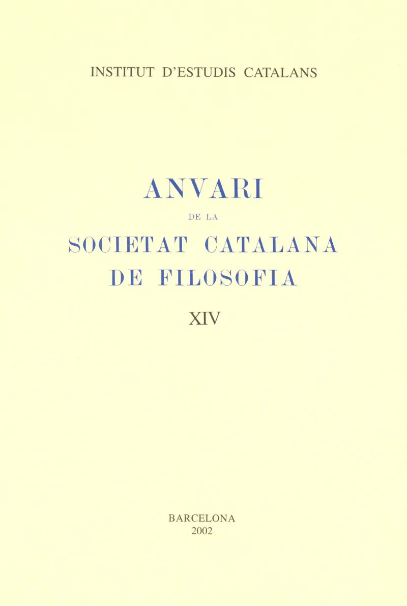 Anuari de la Societat Catalana de Filosofia, 14