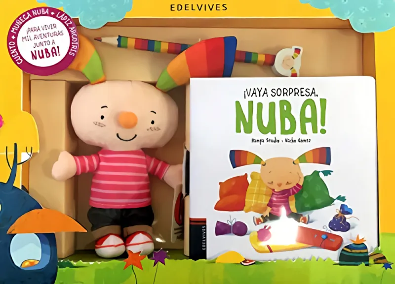 ¡VAYA SORPRESA, NUBA! PACK REGALO- 1 LIBRO + MASCOTA -+ LÁPIZ IVA 4%.