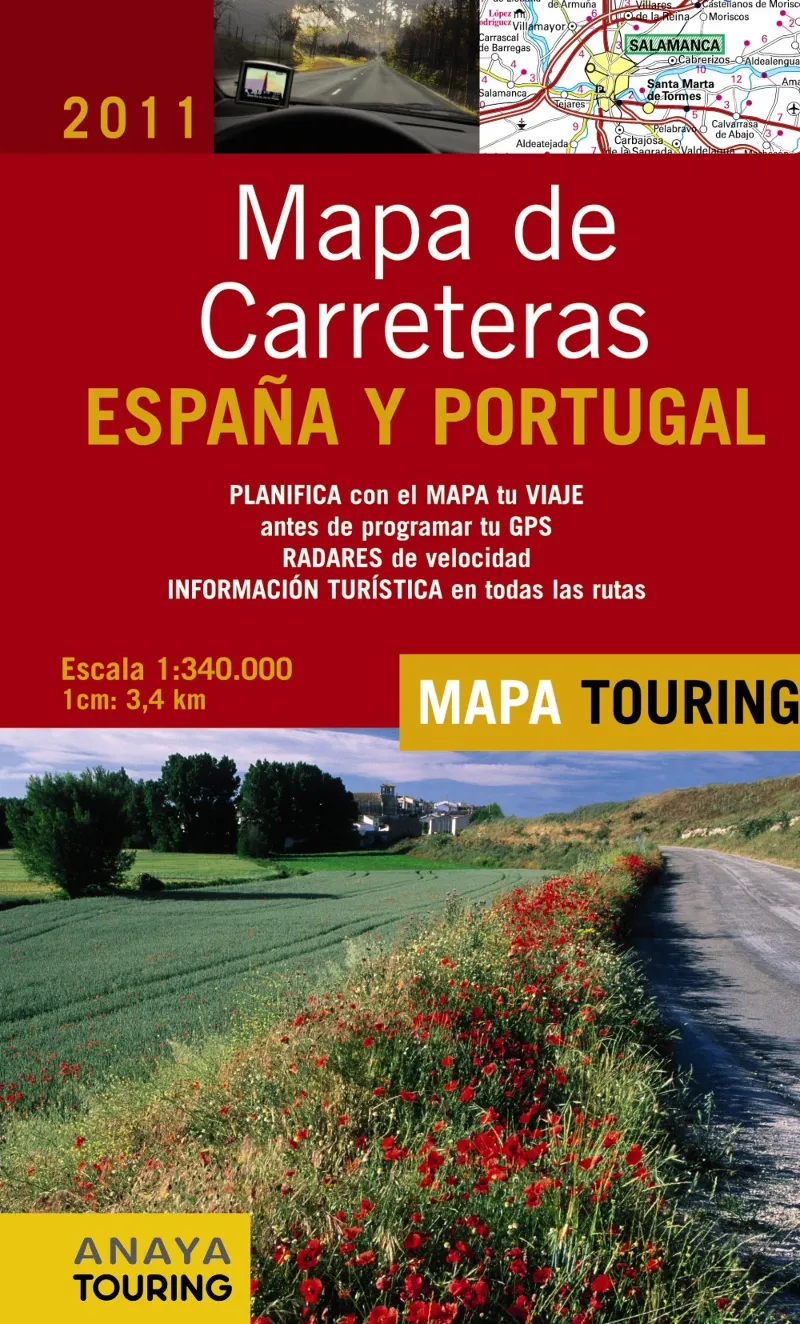 MAPA DE CARRETERAS DE ESPAÑA Y PORTUGAL 2011