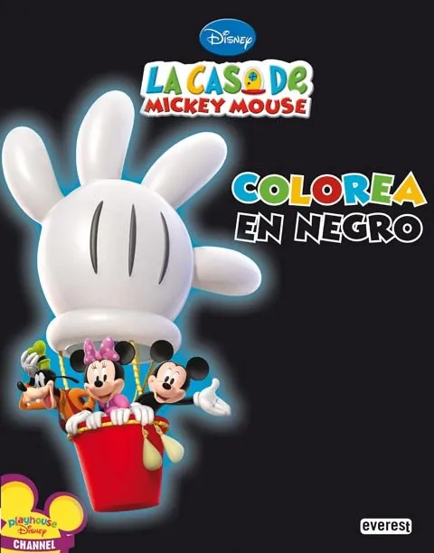 COLOREA EN NEGRO -LA CASA DE MICKEY MOUSE-