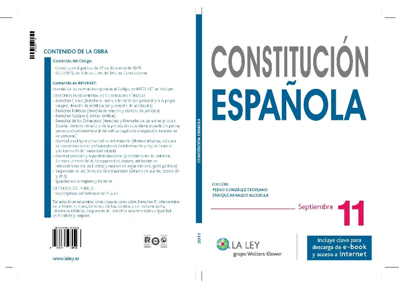 CONSTITUCION ESPAÑOLA -SETIEMBRE 2011-