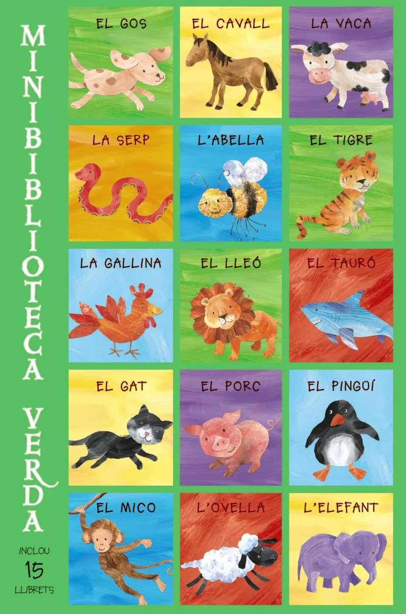 MINIBILIOTECA VERDA -INCLOU 15 LLIBRETS-