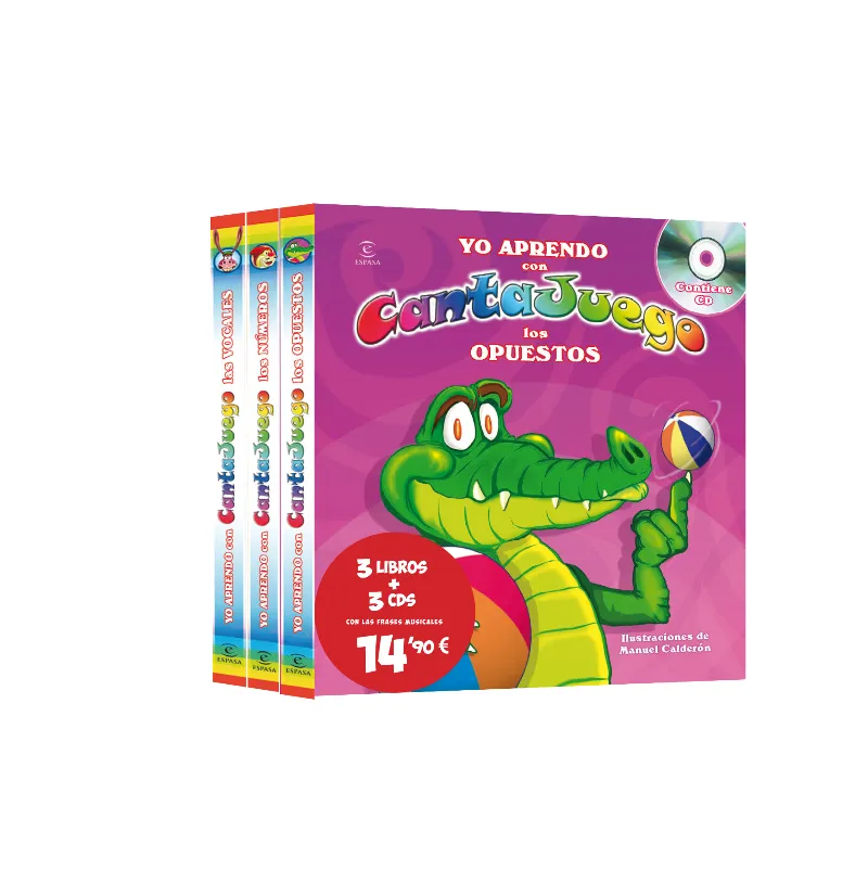 CANTAJUEGO -LOS COLORES- PACK 3 LLIBRES /3 CD-