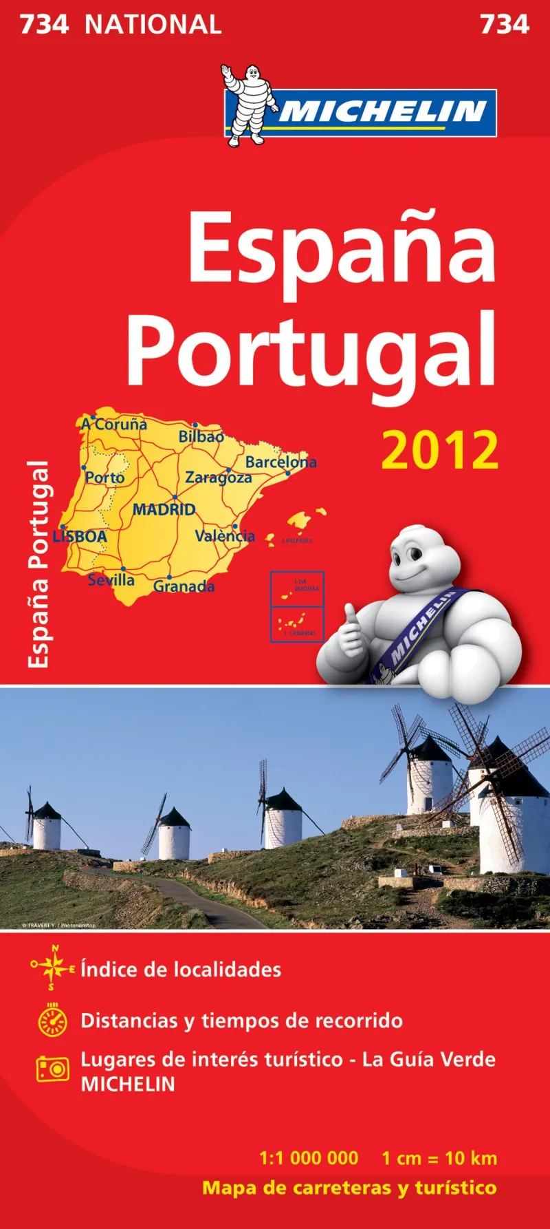 ESPAÑA PORTUGAL 2012 -MAPA MICHELIN-