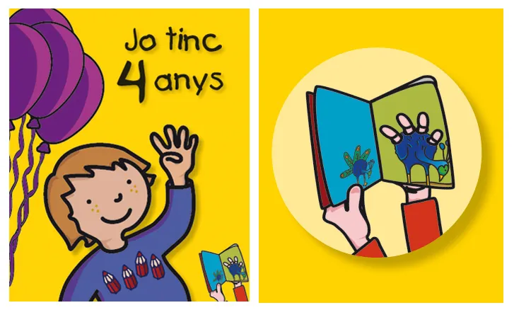 JO TINC 4 ANYS -AMB FORATS PER POSAR ELS DITS-