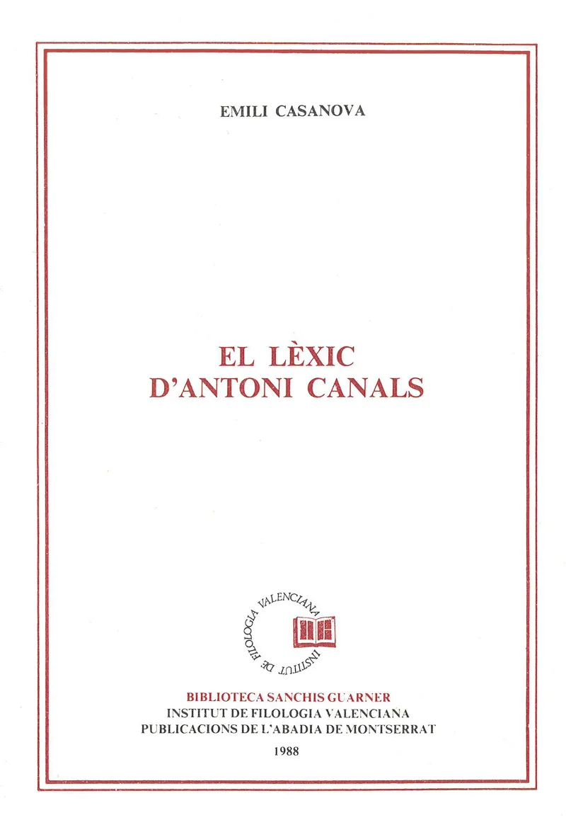 LEXIC D'ANTONI CANALS,EL