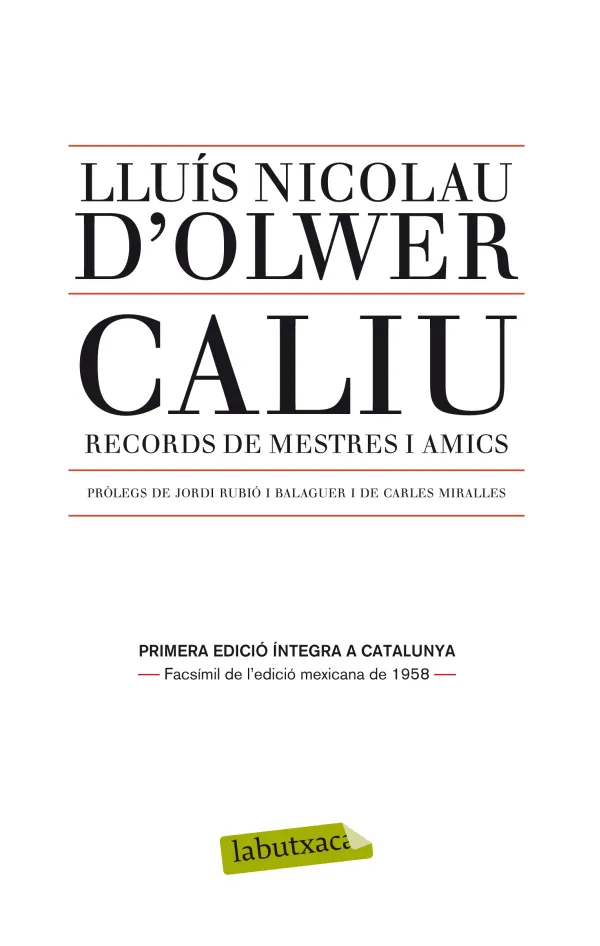 CALIU -RECORDS DE MESTRES I AMICS- -BUTXACA-