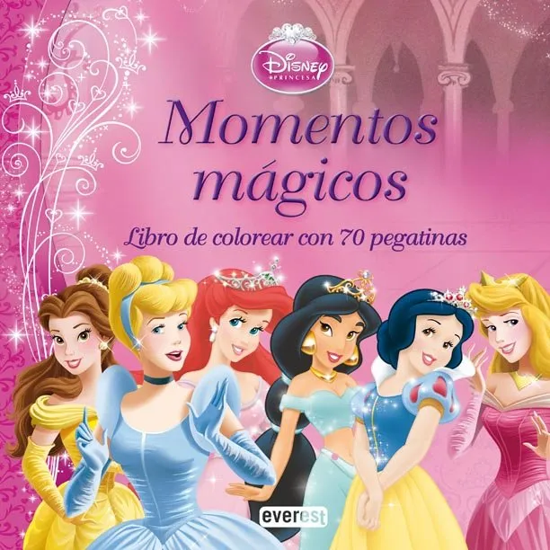 MOMENTOS MAGICOS LIBRO DE COLOREAR CON 70 PEGATINA