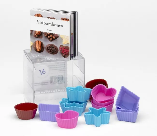 MINI BOMBONES -MINI LIBRO CON RECETAS + 16 MOLDES-