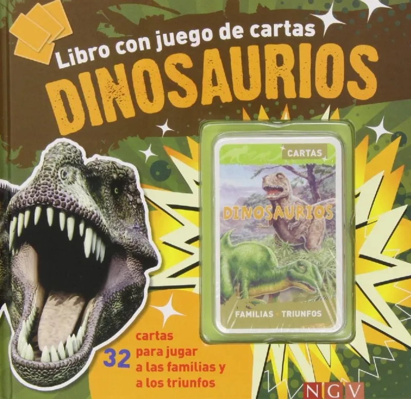 LIBRO CON JUEGOS DE CARTAS DINOSAURIOS