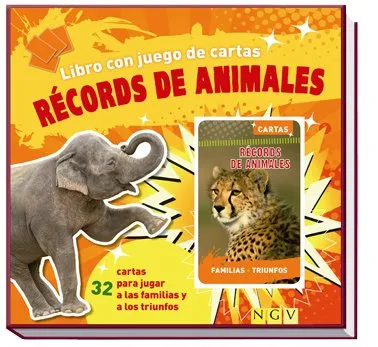 LIBRO CON JUEGO DE CARTAS RECORDS DE ANIMALES