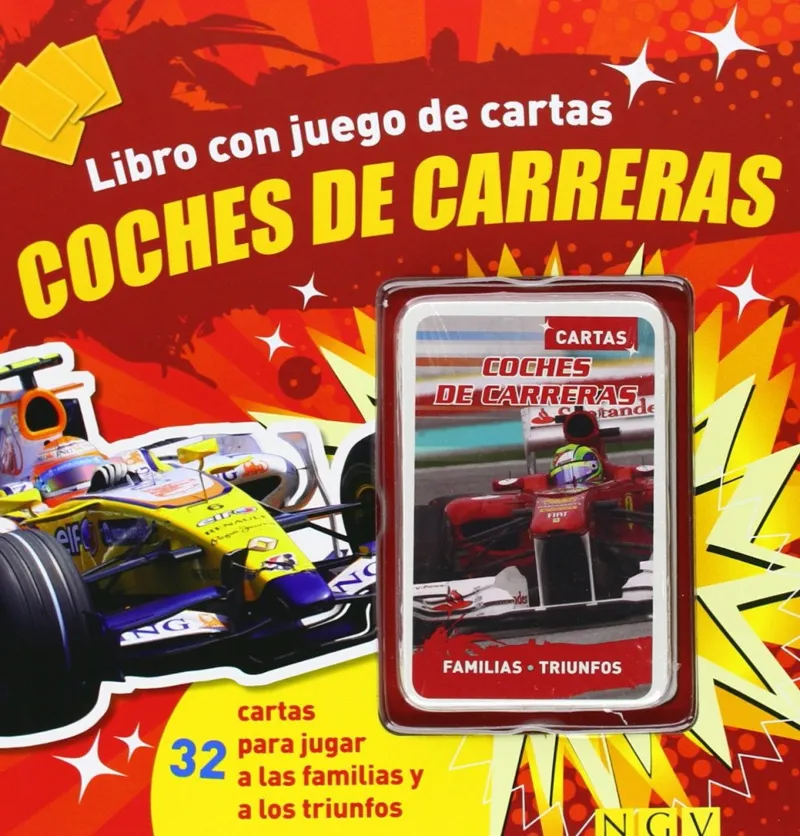 LIBRO CON JUEGO DE CARTAS COCHES DE CARRERAS