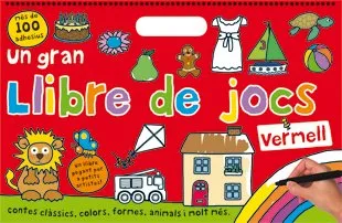 UN GRAN LLIBRE DE JOCS VERMELL -100 ADHESIUS-