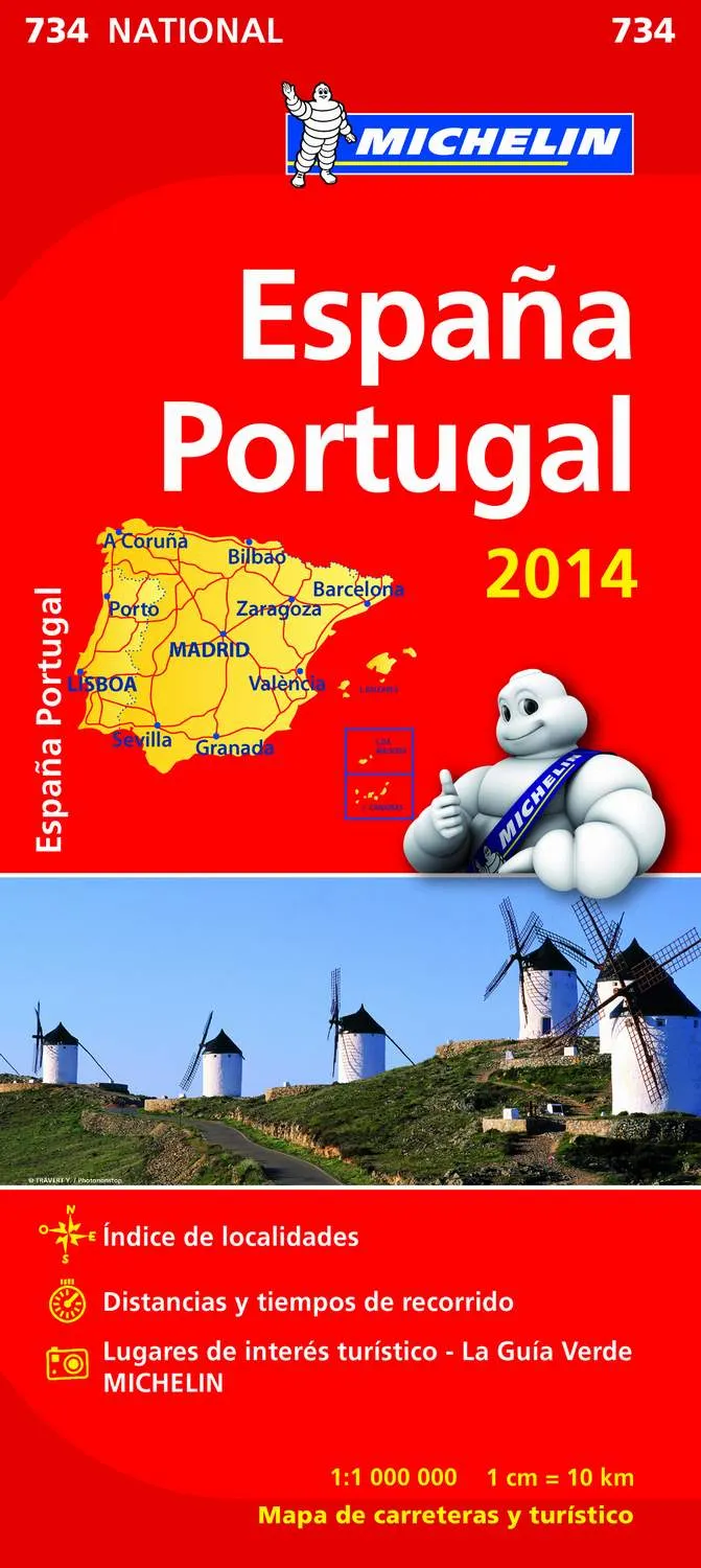 MAPA ESPAÑA PORTUGAL 2014