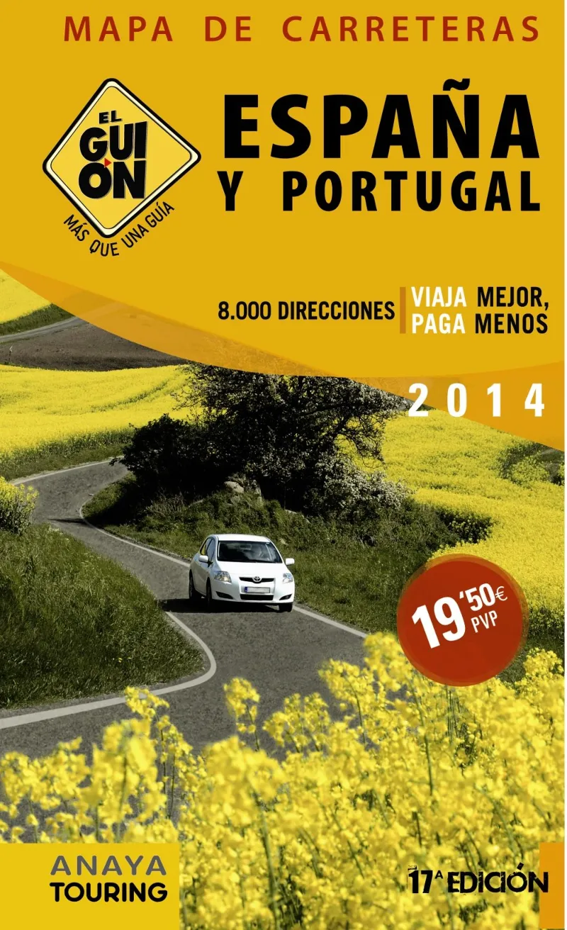 ESPAÑA Y PORTUGAL MAPA CARRETERAS 2014