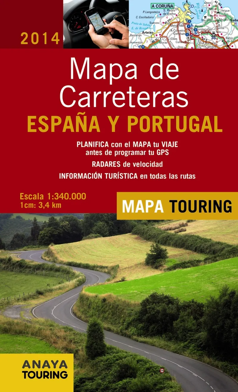 MAPA DE CARRETERAS 2014 ESPAÑA Y PORTUGAL