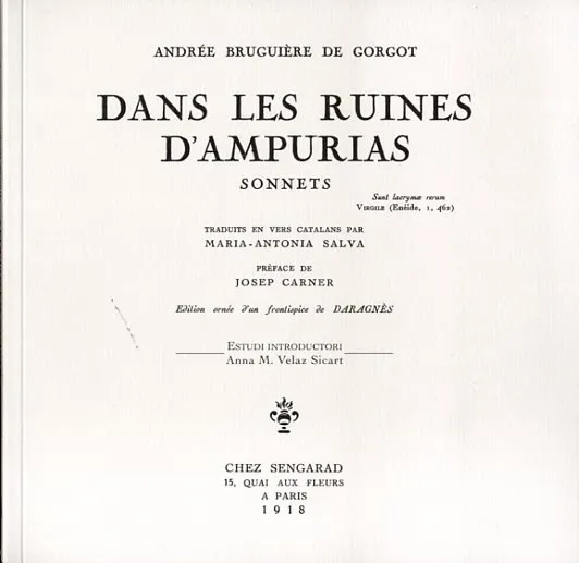 DANS LES RUINES D'AMPURIAS -SONNETS-