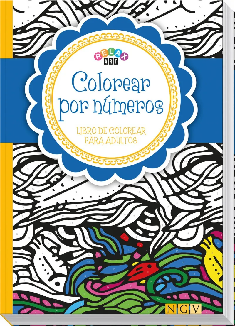 COLOREAR POR NUMEROS -LIBRO DE COLOREAR PARA ADULTOS-