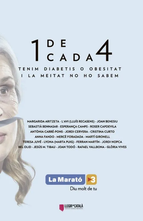 1 DE CADA 4 TENIM DIABETIS O OBESITAT I LA MEITAT NO HO SABEM