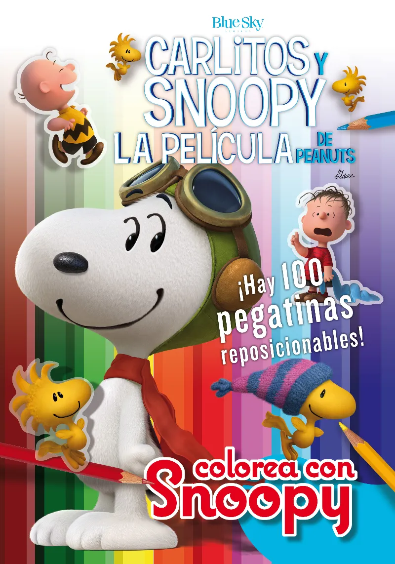 CARLITOS Y SNOOPY -COLOREA CON SNOOPY- CON PEGATINAS