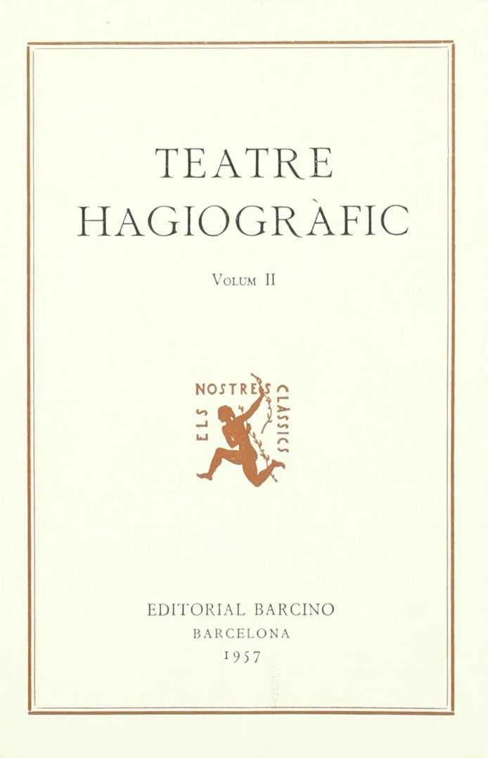 TEATRE HAGIOGRAFIC VOLUM II