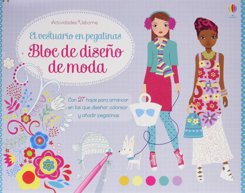 BLOC DE DISEÑO DE MODA -EL VESTUARIO EN PEGATINAS-