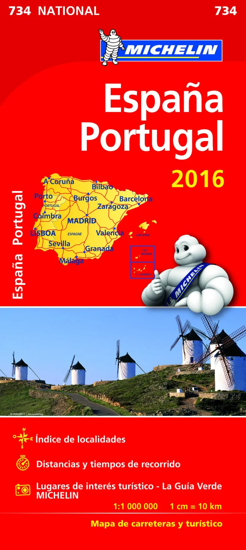 ESPAÑA PORTUGAL MAPA NACIONAL 734 2016