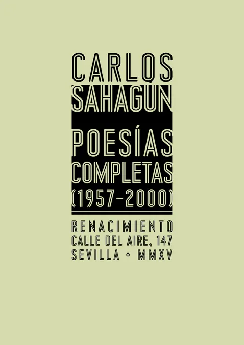POESIAS COMPLETAS 1957-2000 -SAHAGUN, CARLOS-