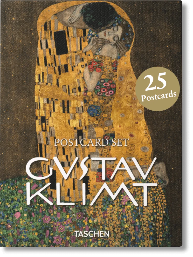 GUSTAV KLIMT POSTAL SET -25 POSTCARDS- CAIXETA