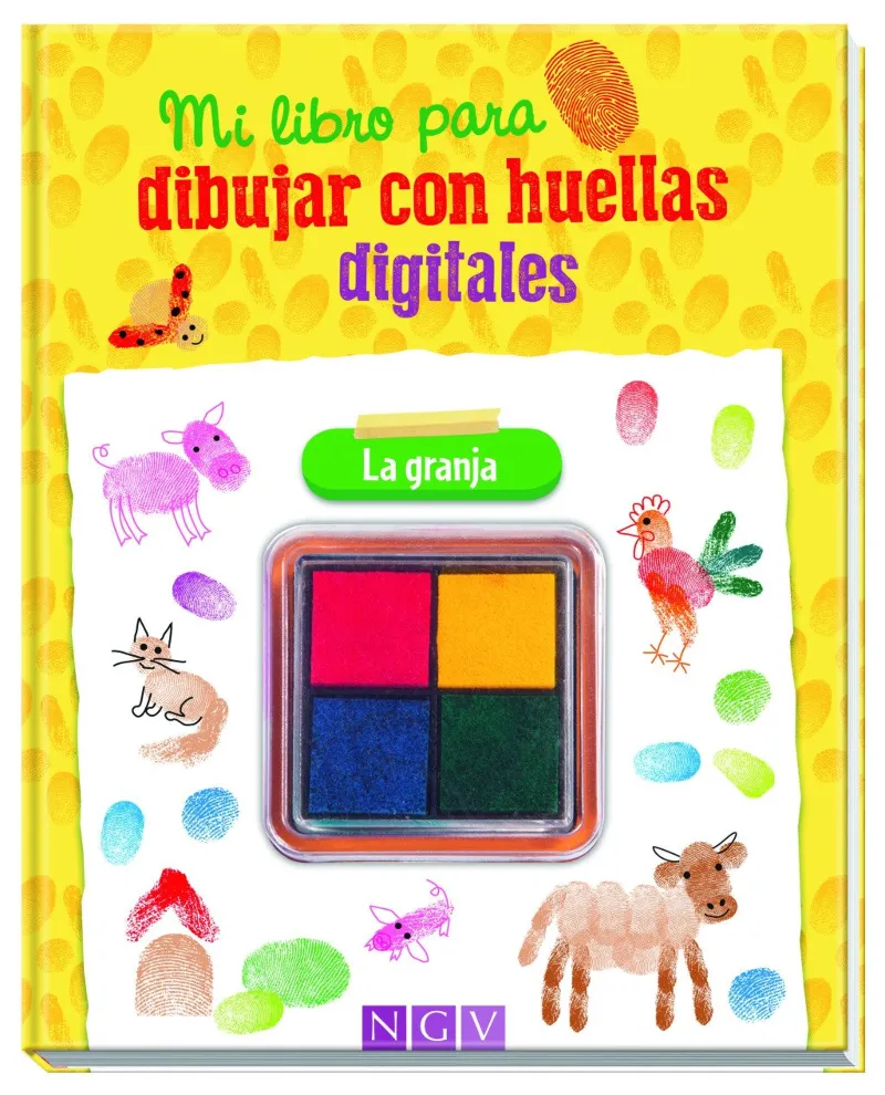 MI LIBRO PARA DIBUJAR CON HUELLAS DIGITALES -LA GRANJA-