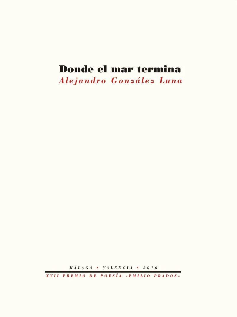 DONDE EL MAR TERMINA