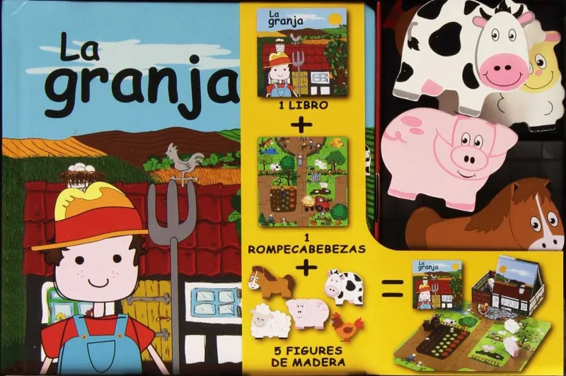 GRANJA, LA -LIBRO+ ROMPECABEZAS+ 5 FIGURAS DE MADERA-