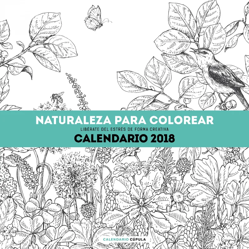 CALENDARIO 2018 NATURALEZA PARA COLOREAR