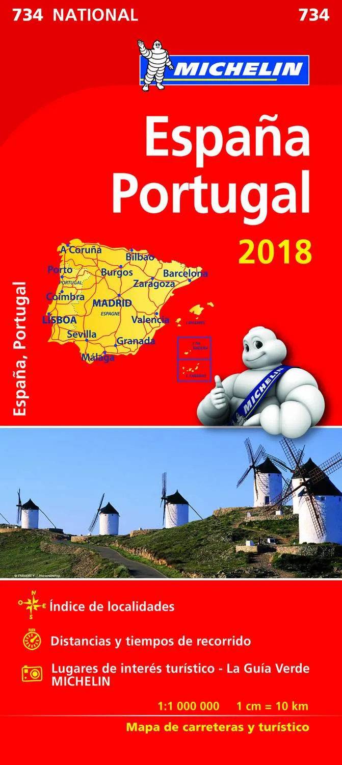 MAPA CARRETERAS ESPAÑA PORTUGAL 2018