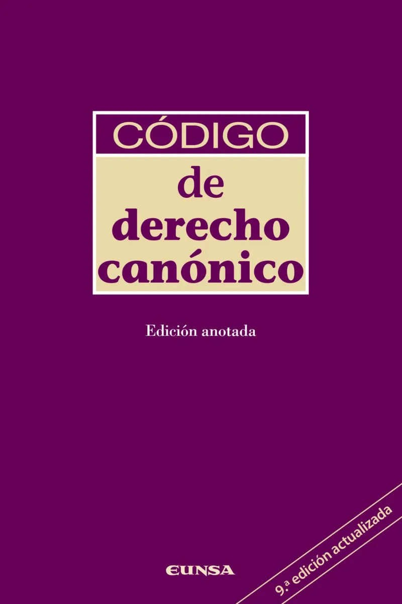 CODIGO DE DERECHO CANONICO -9º EDICIO ACTUALITZADA-