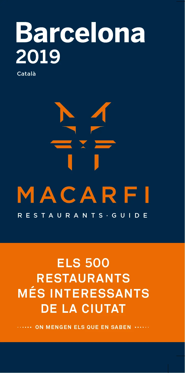 MACARFI RESTAURANTS-GUIDE BARCELONA 2019 CATALA