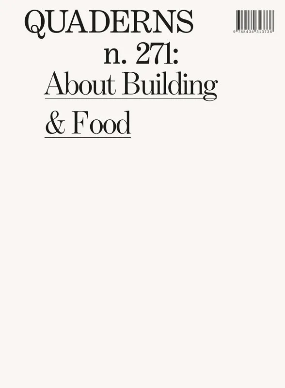 QUADERNS 271 -ABOUT BUILDINGS AND FOOD-