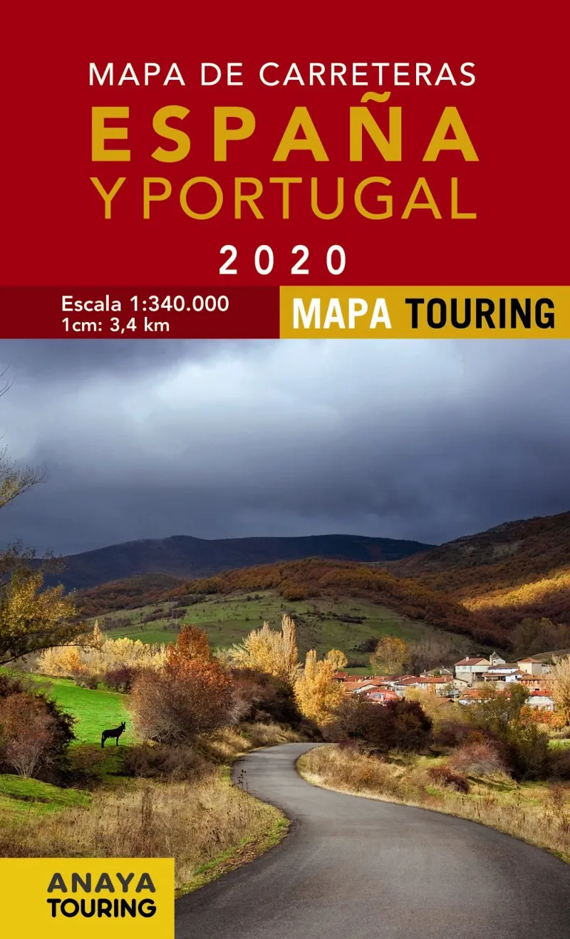 MAPA DE CARRETERAS DE ESPAÑA Y PORTUGAL 1:340.000 AÑO 2020