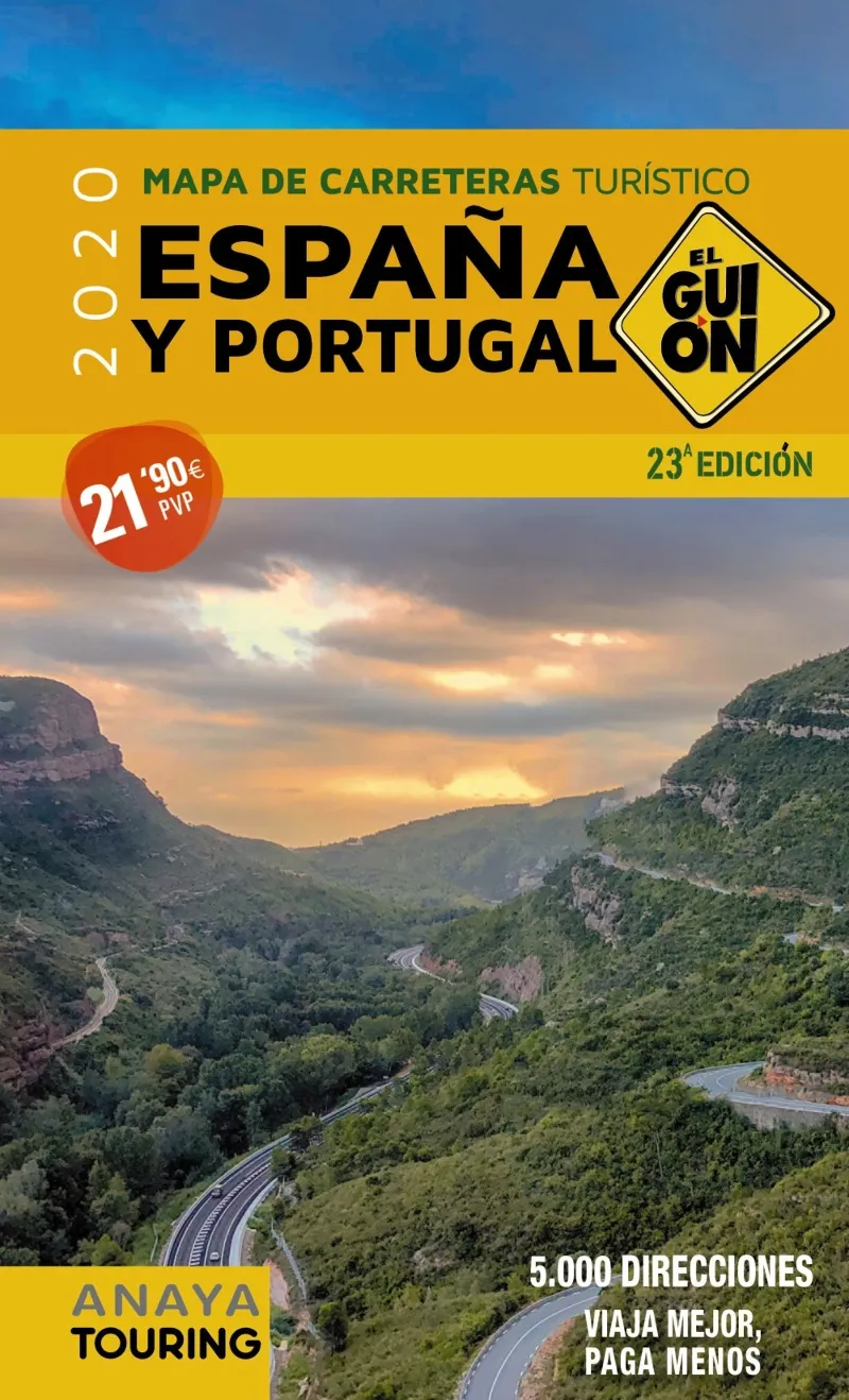ESPAÑA Y PORTUGAL -MAPA DE CARRETERAS 2020- EL GUION-