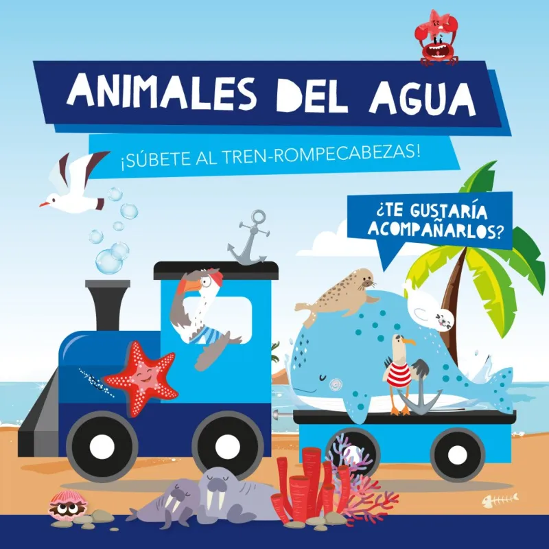 ANIMALES DE AGUA -LIBRO + ROMPECABEZAS-