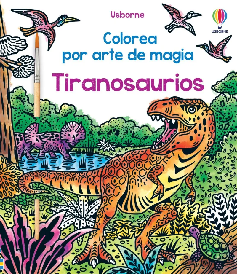COLOREA POR ARTE DE MAGIA: TIRANOSAURIOS