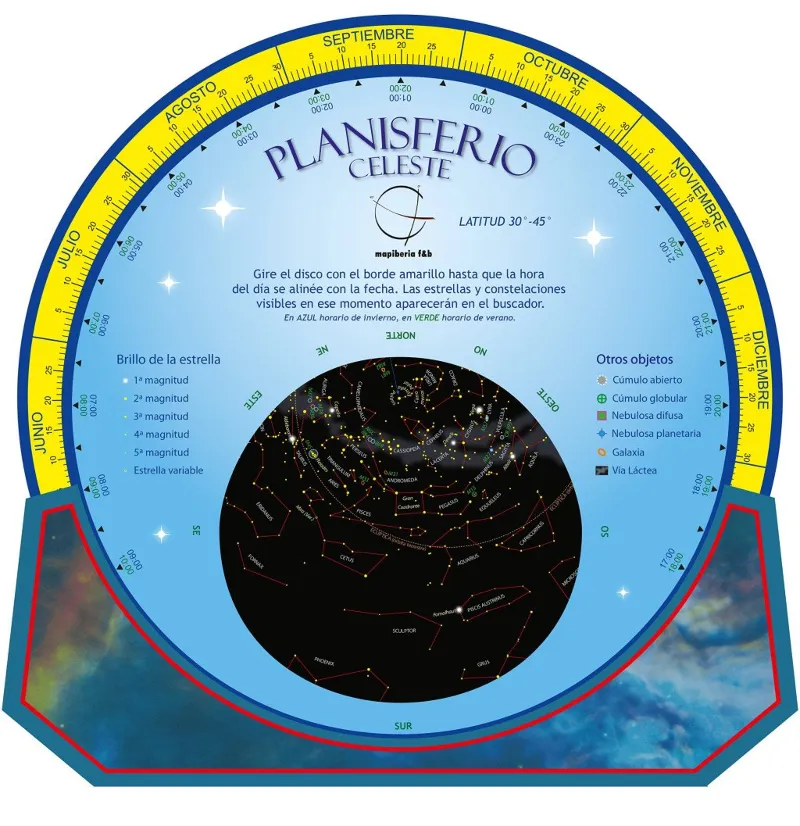 PLANISFERIO CELESTE DOBLE CARA